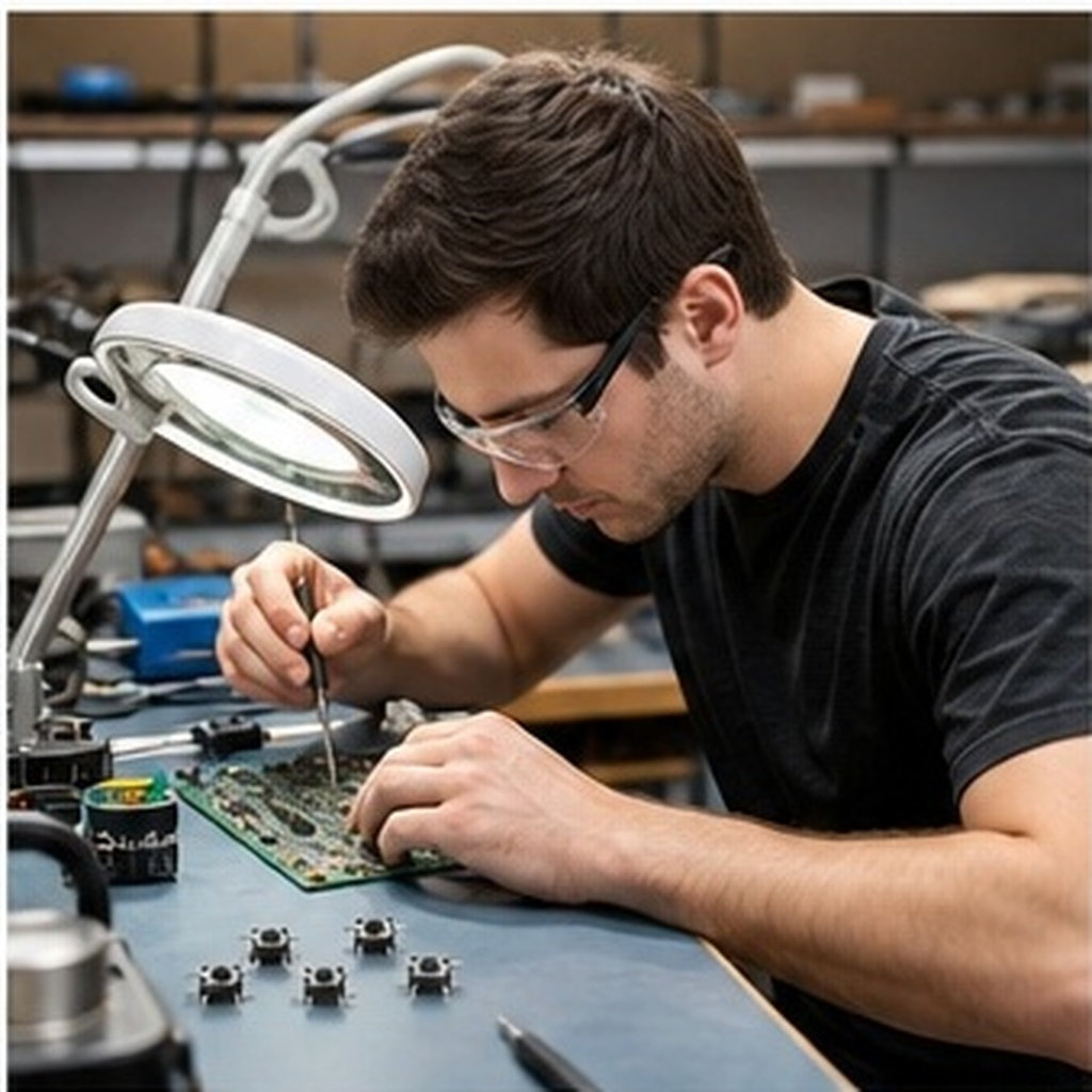 Electronics Project Kit - Zestaw 100 sztuk przyciskowych przełączników dotykowych,