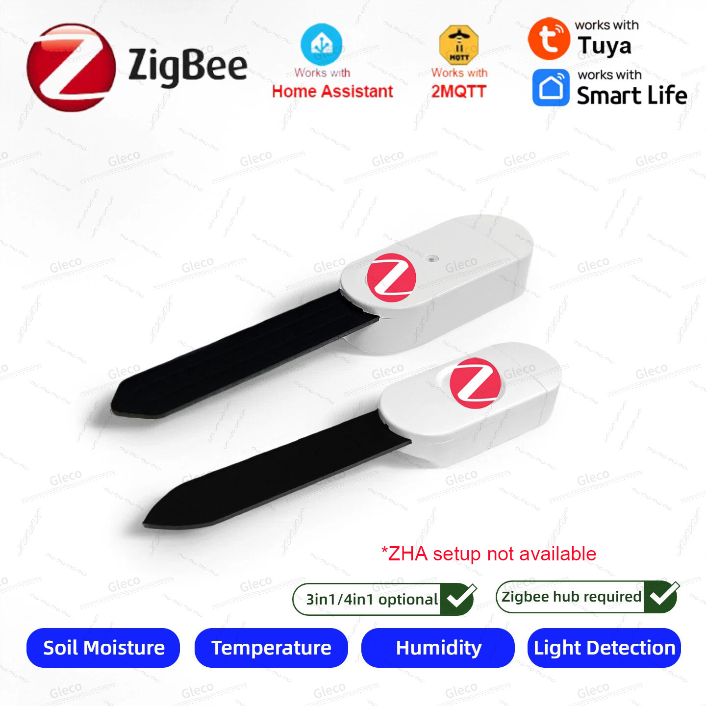 Smart Home Automation Kit - Czujnik wilgotności gleby Zigbee, miernik temperatury,