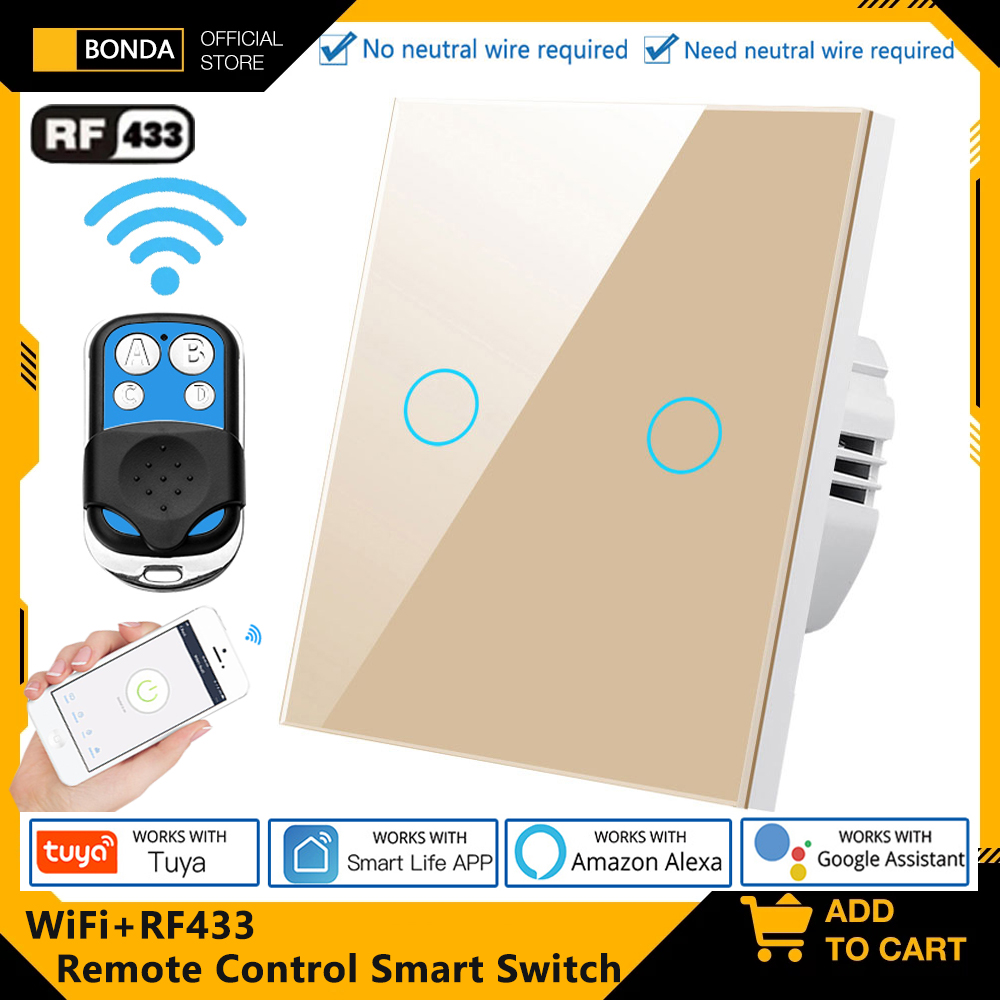 Smart Light Switch Wifi - Tuya EU WiFi+RF433 Inteligentny przełącznik zdalnego