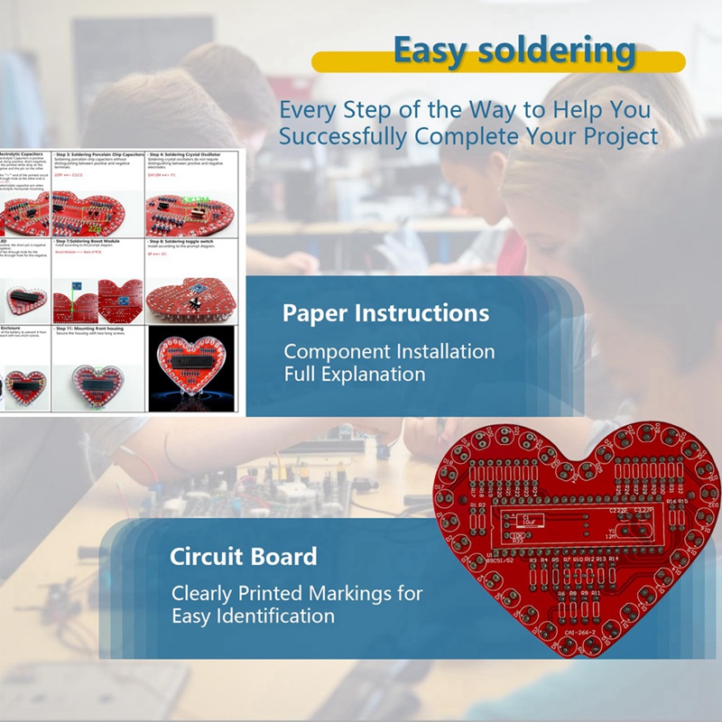 ● Zestaw do ćwiczeń lutowania, – Electronics Project Kit recenzja i cena
